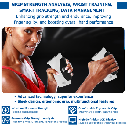 RadianB® PowerGrip Pro - Smart Digital Grip Strength Trainer & Rehab Device