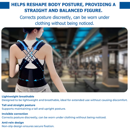 RadianB® PostureCare Pro - Shoulder Support and Back Posture Corrector Belt