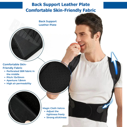 RadianB® PostureCare Pro - Shoulder Support and Back Posture Corrector Belt